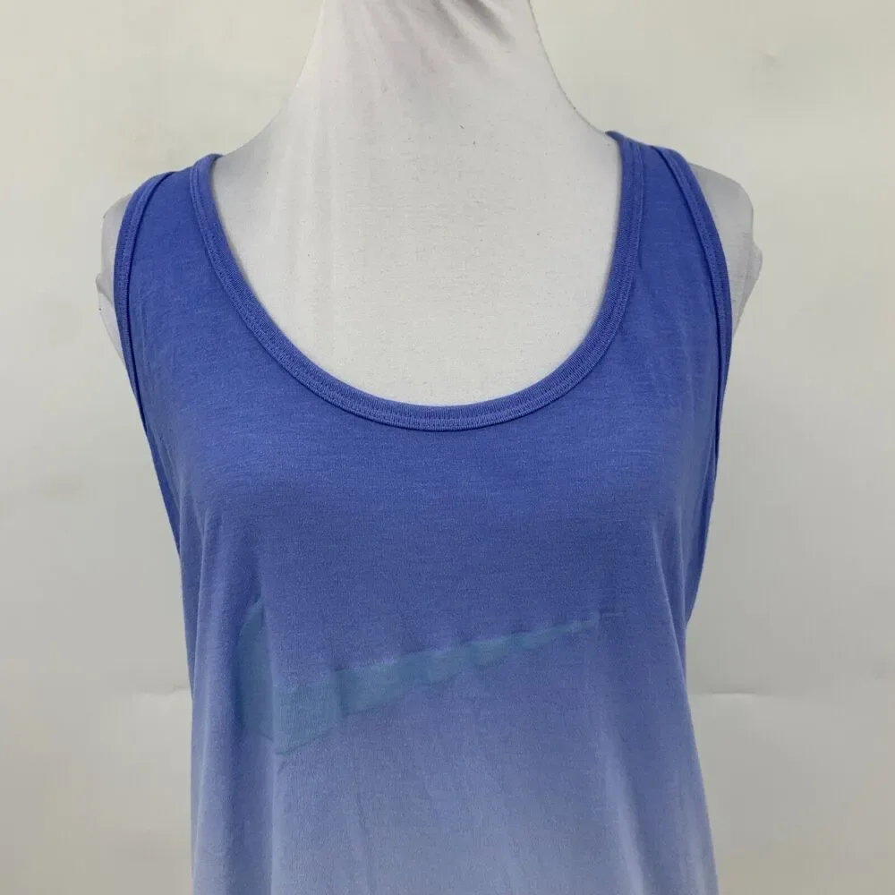 Nike Slim Fit Ombre Racerback Tank Top Womens M Medium Multi Sleeveless Athletic
